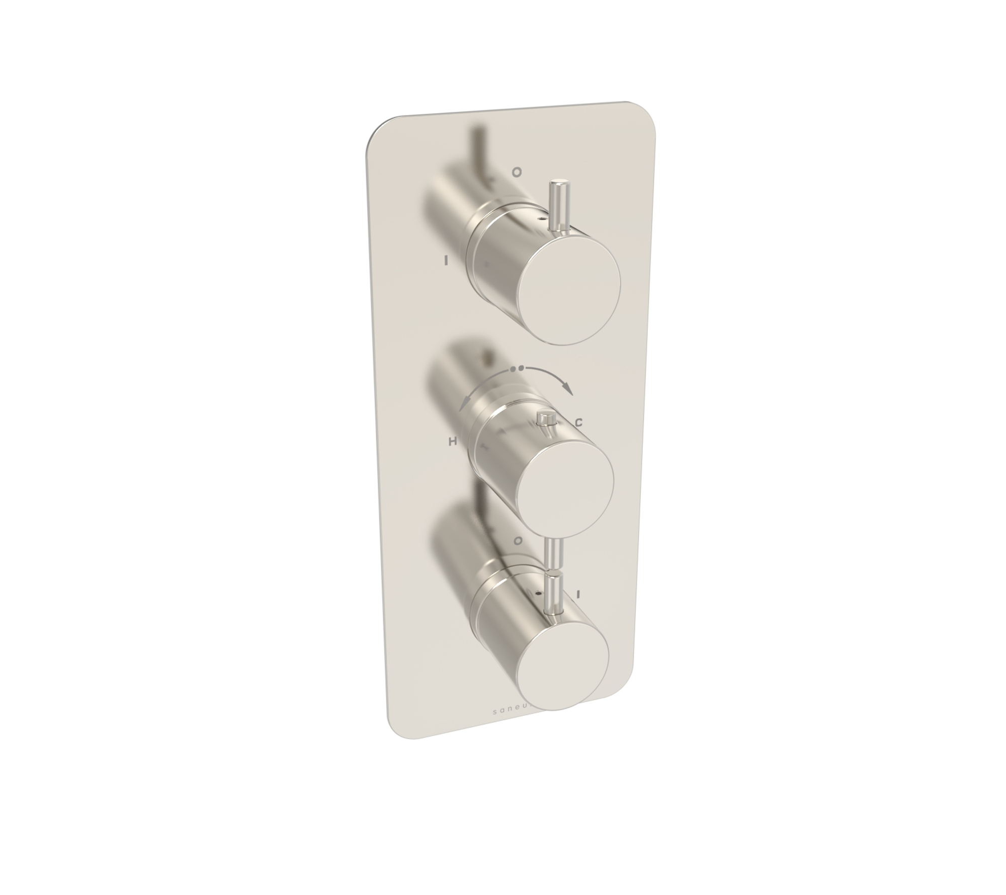 COS 3-way thermostatic shower valve kit - Brushed Nickel