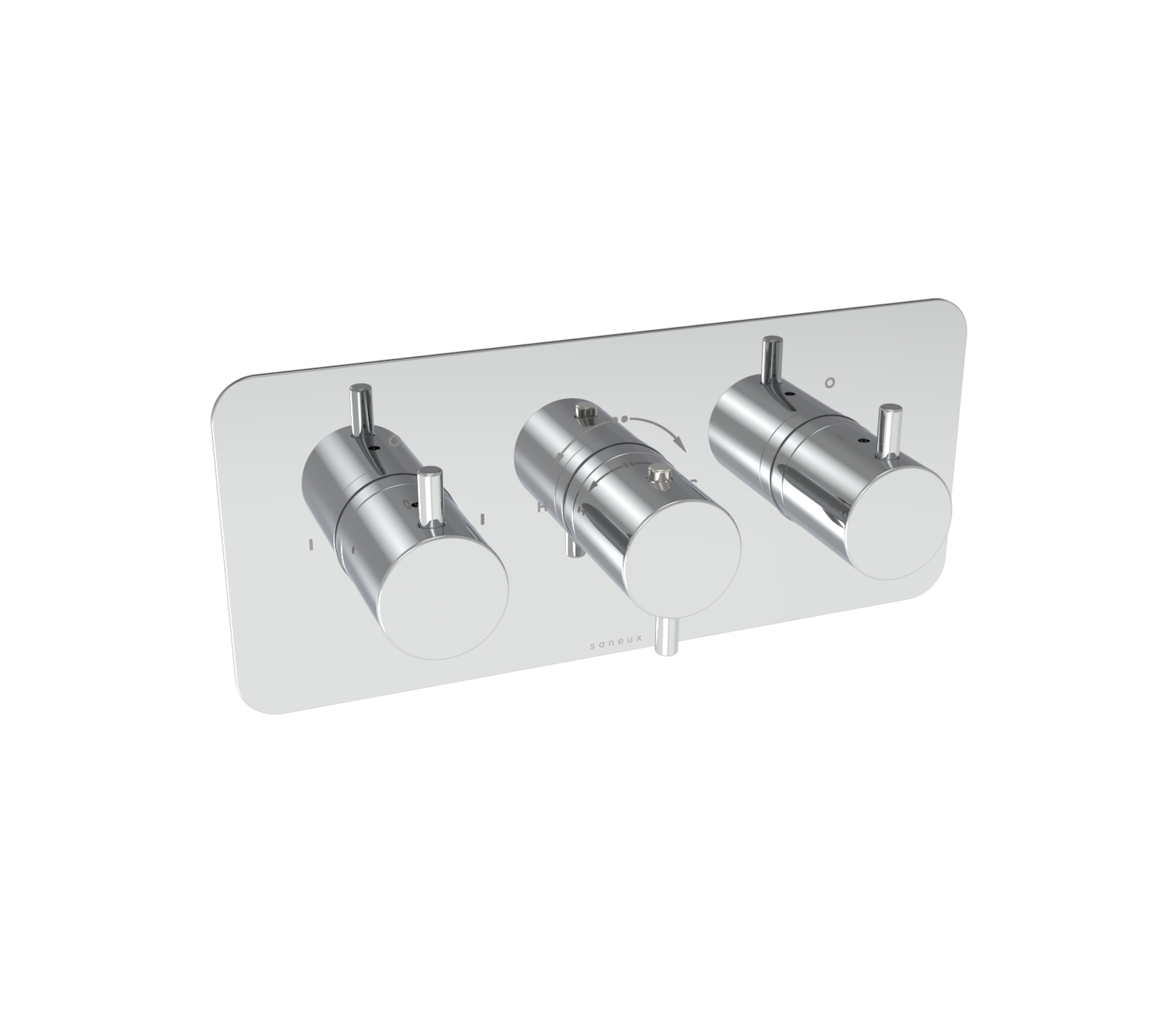 COS 3 way thermostatic shower valve kit in landscape - Chrome