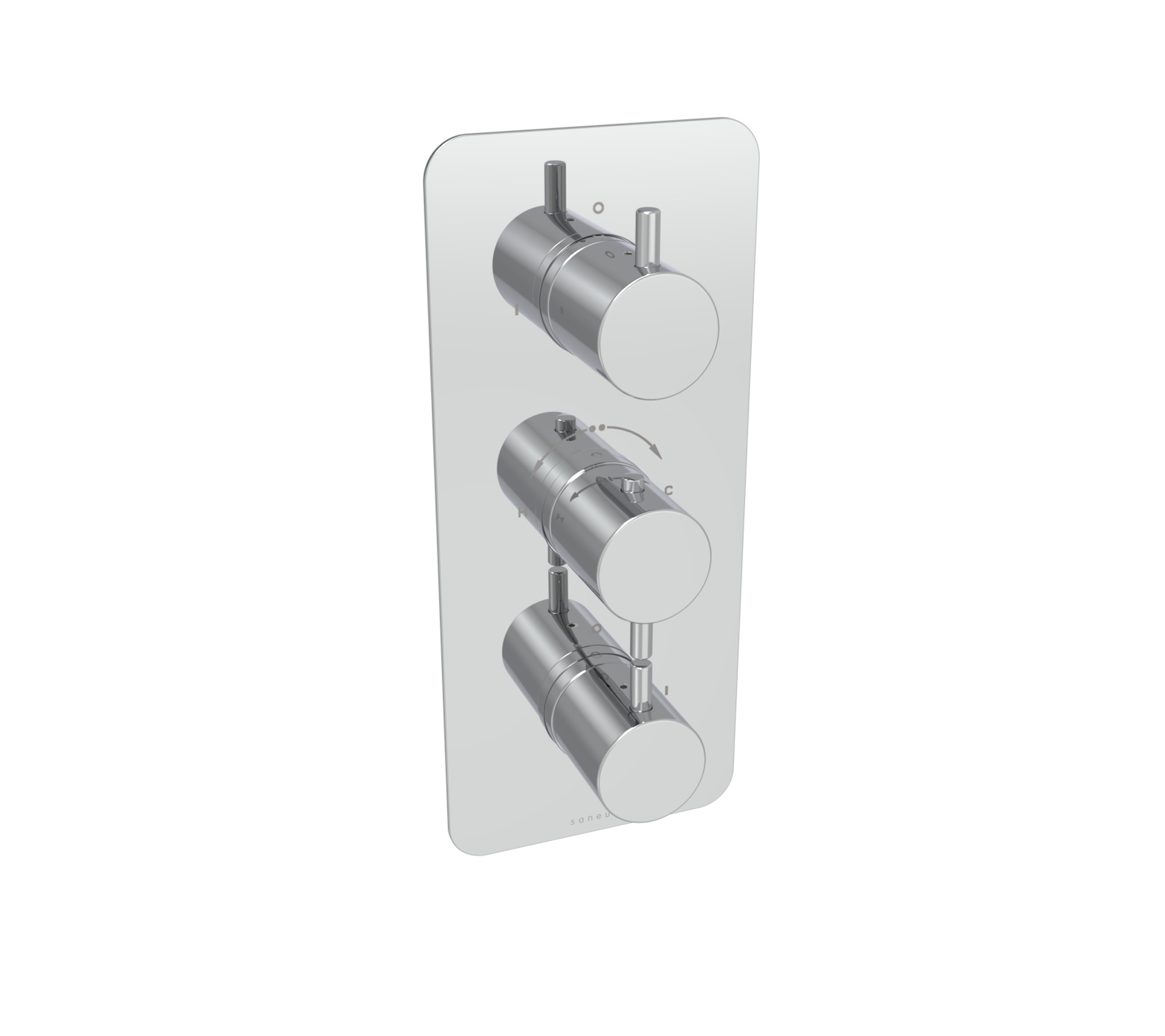 COS 2 way thermostatic low pressure shower valve kit - Chrome