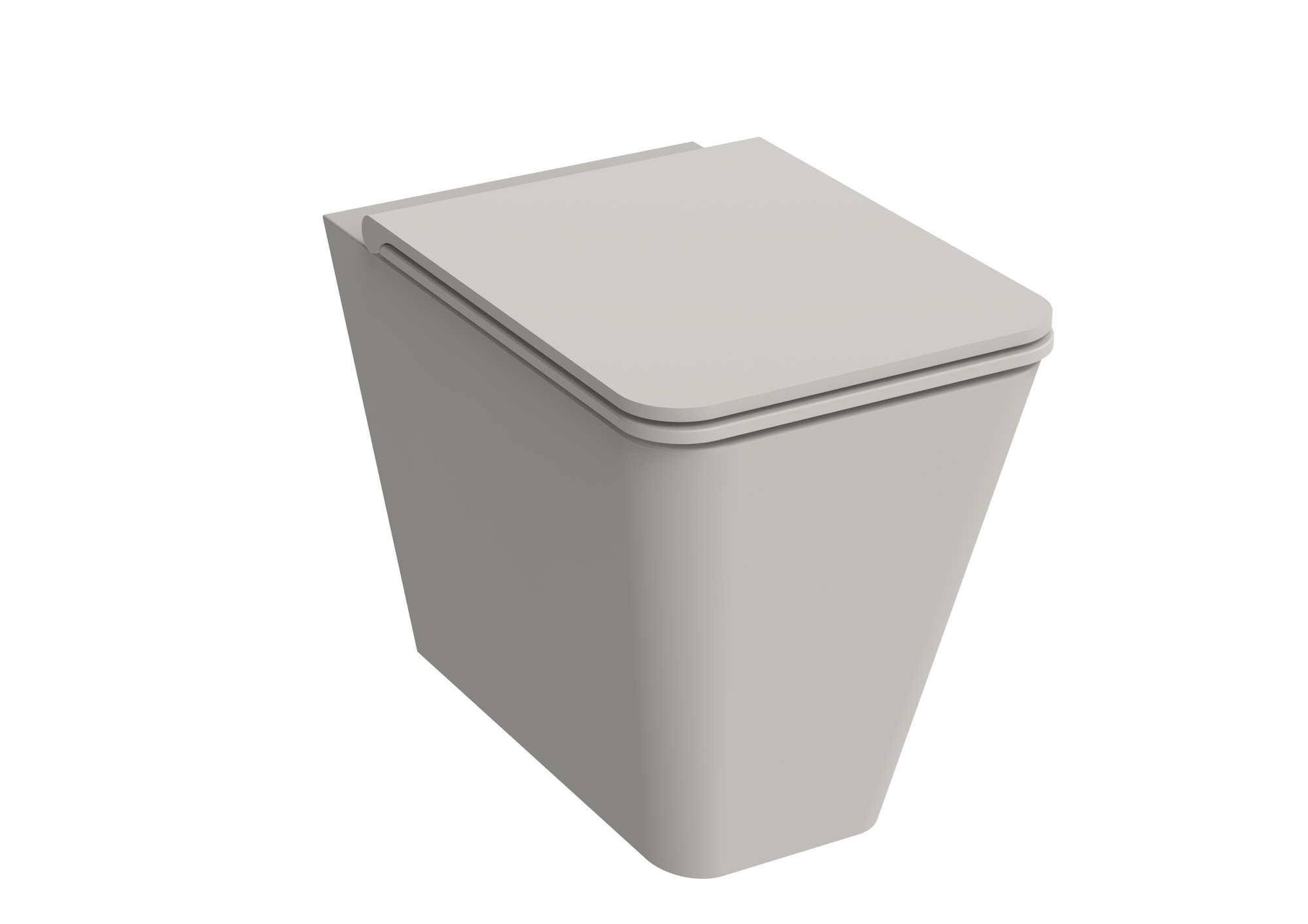 ICON square back to wall WC pan - rimless - Natural Stone