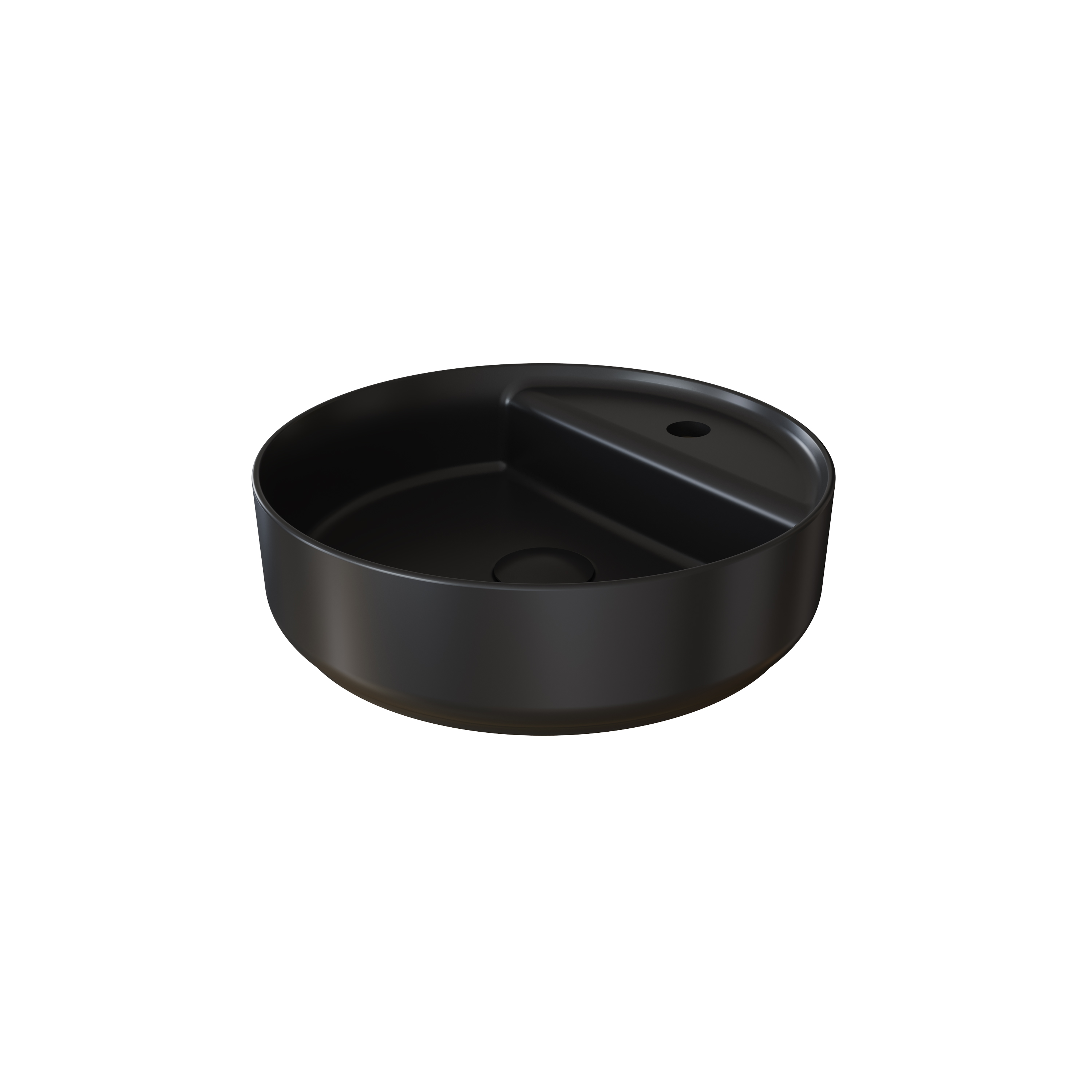 OXFORD 42cm Countertop Basin 1 Tap Hole - Matte Black
