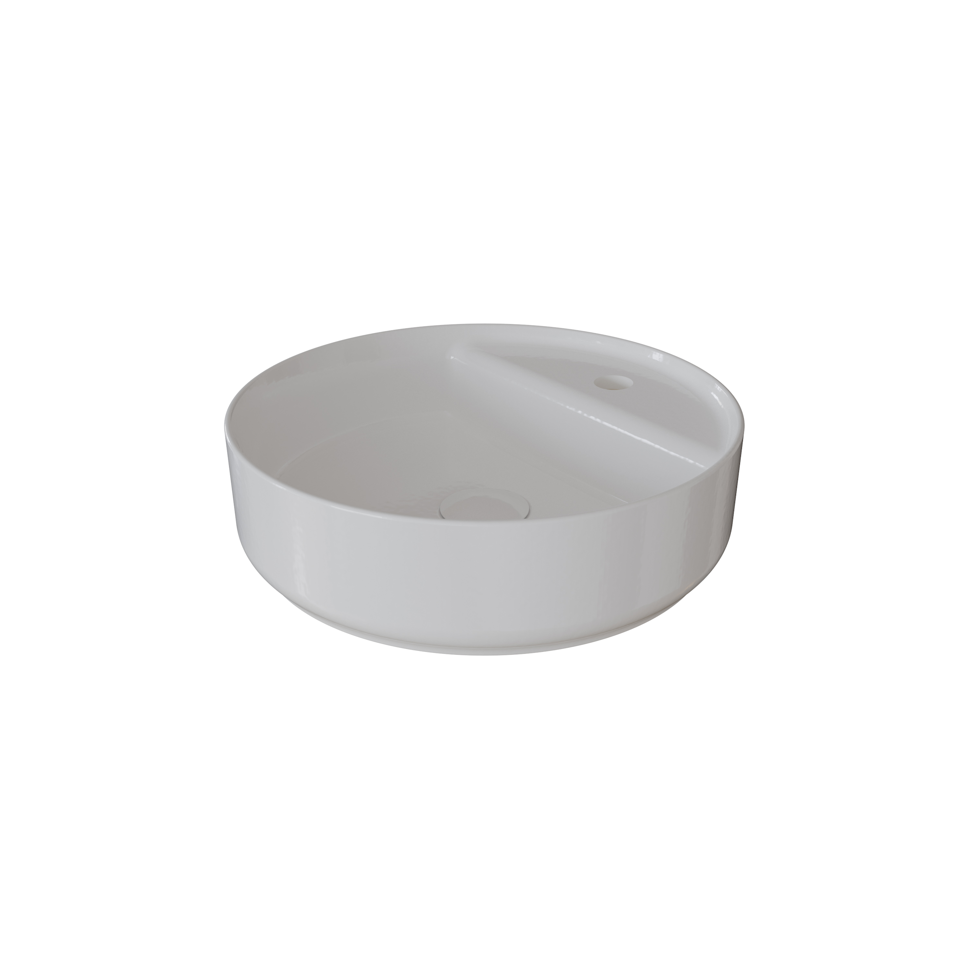 OXFORD 42cm Countertop Basin 1 Tap Hole - Gloss White