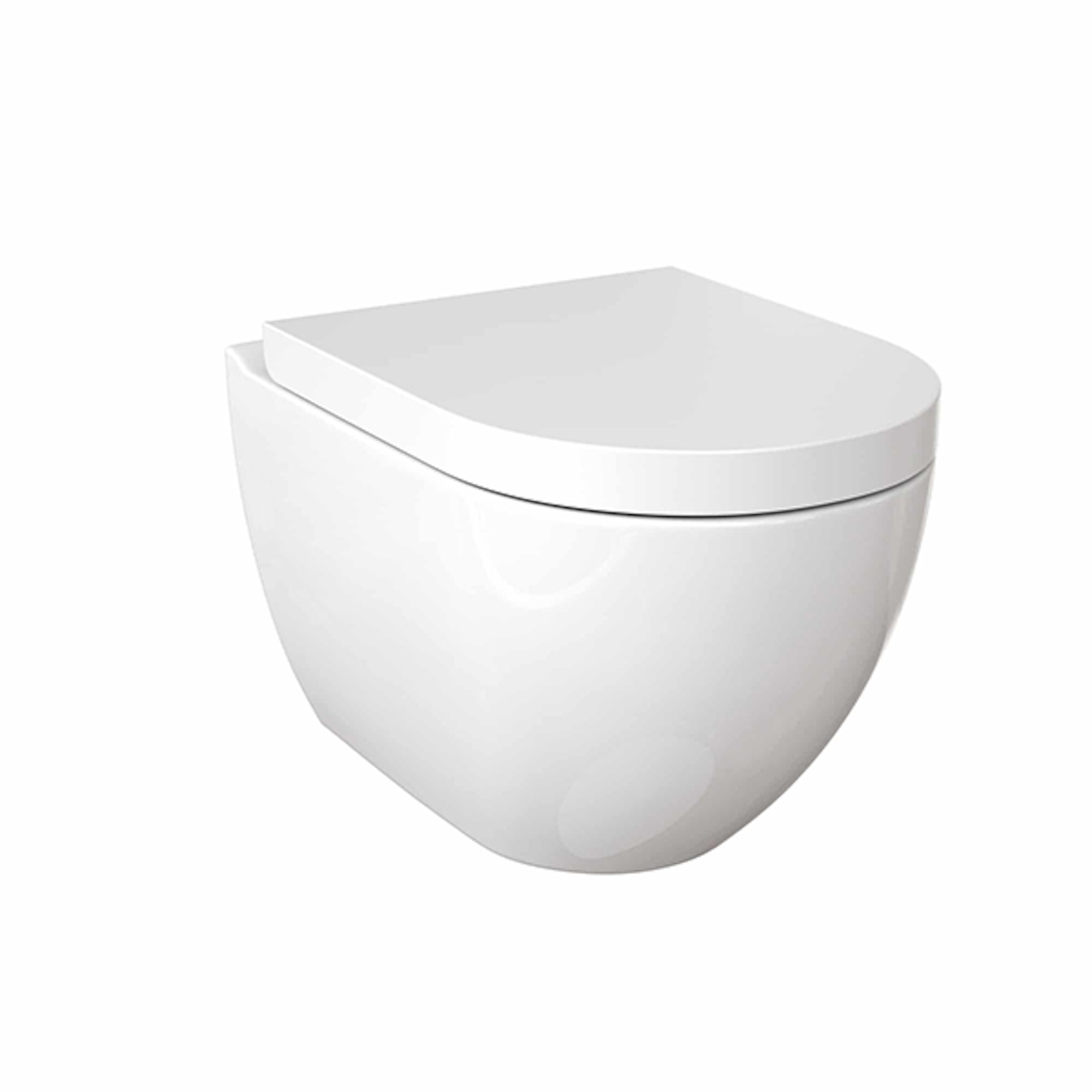 Inodoro WC Cuadrado Moderno Suspendido 330x350x570mm con Tapa de WC Soft  Close - Sandford