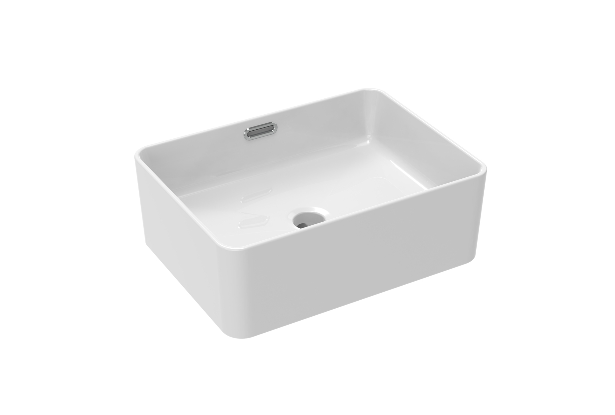 SIENNA 40x31.5cm rectangular countertop washbasin - with Overflow