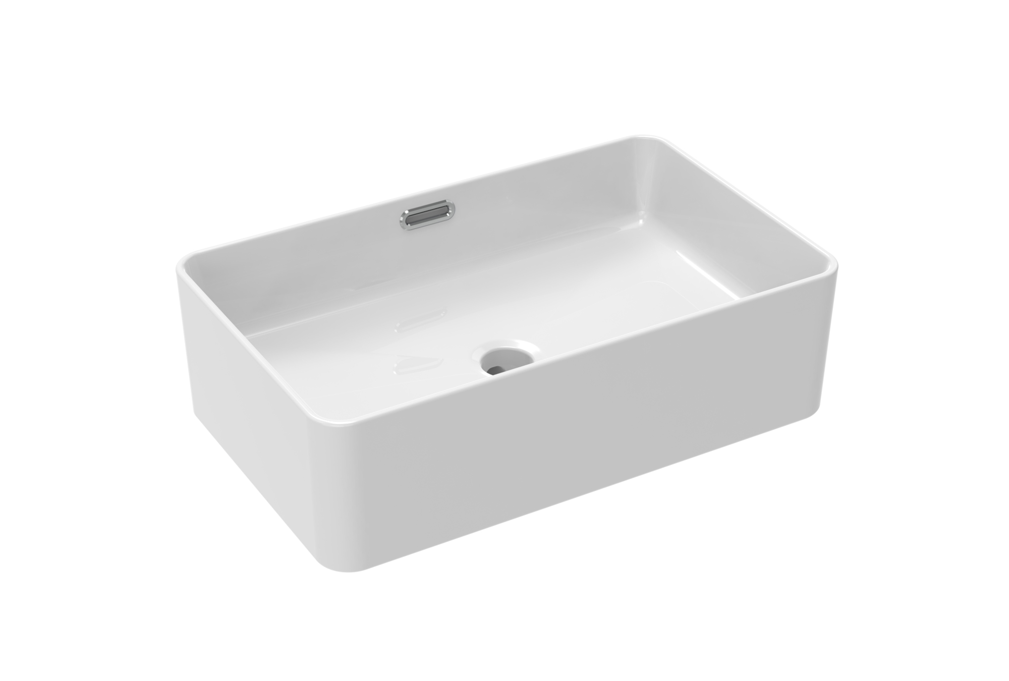 SIENNA 48x31.5cm rectangular countertop washbasin - with Overflow