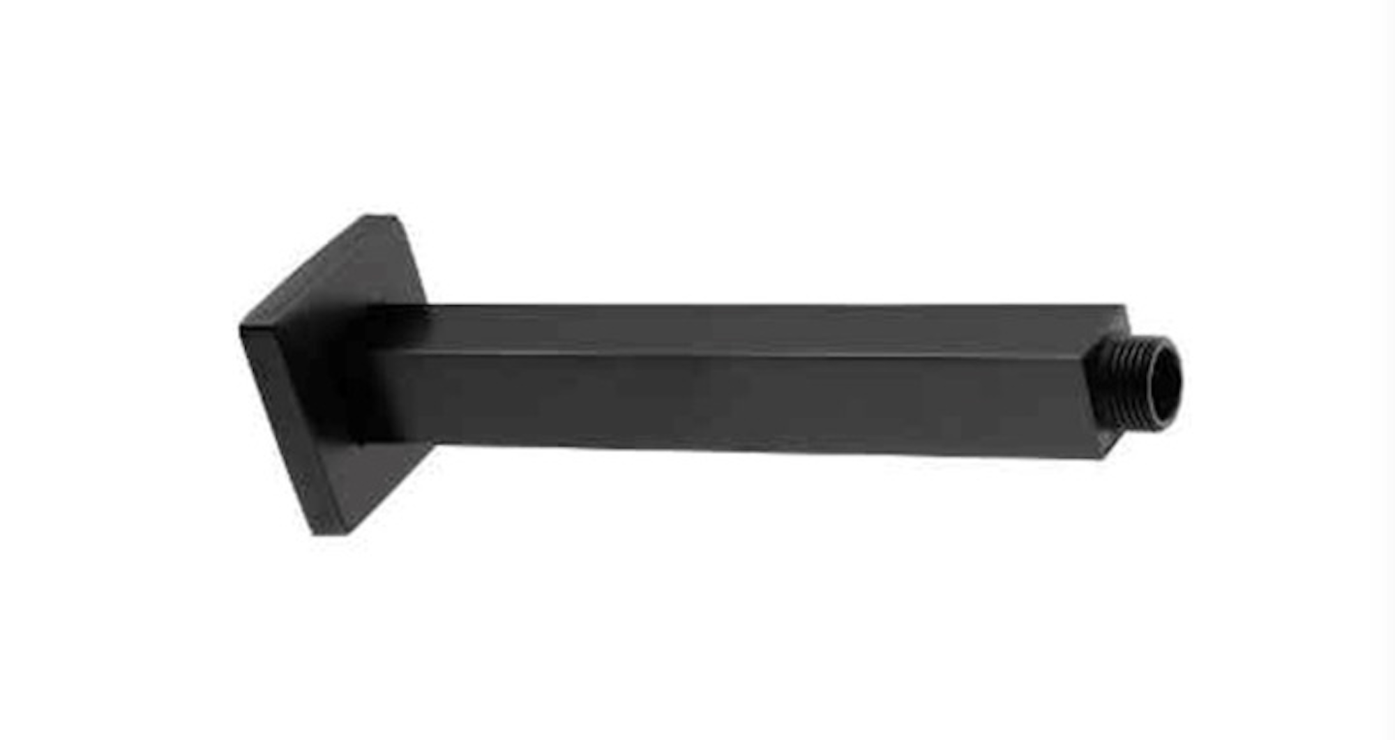 TOOGA 100mm square ceiling mounted shower arm - Matte Black