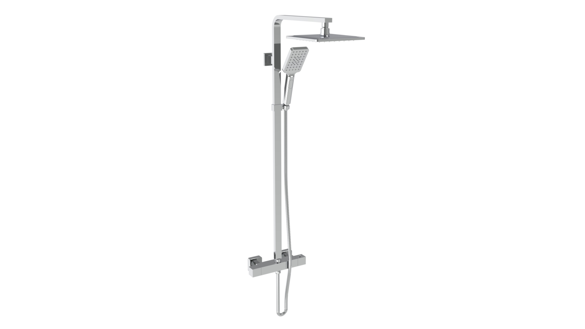 TOOGA 2 way shower kit with bar valve - Chrome
