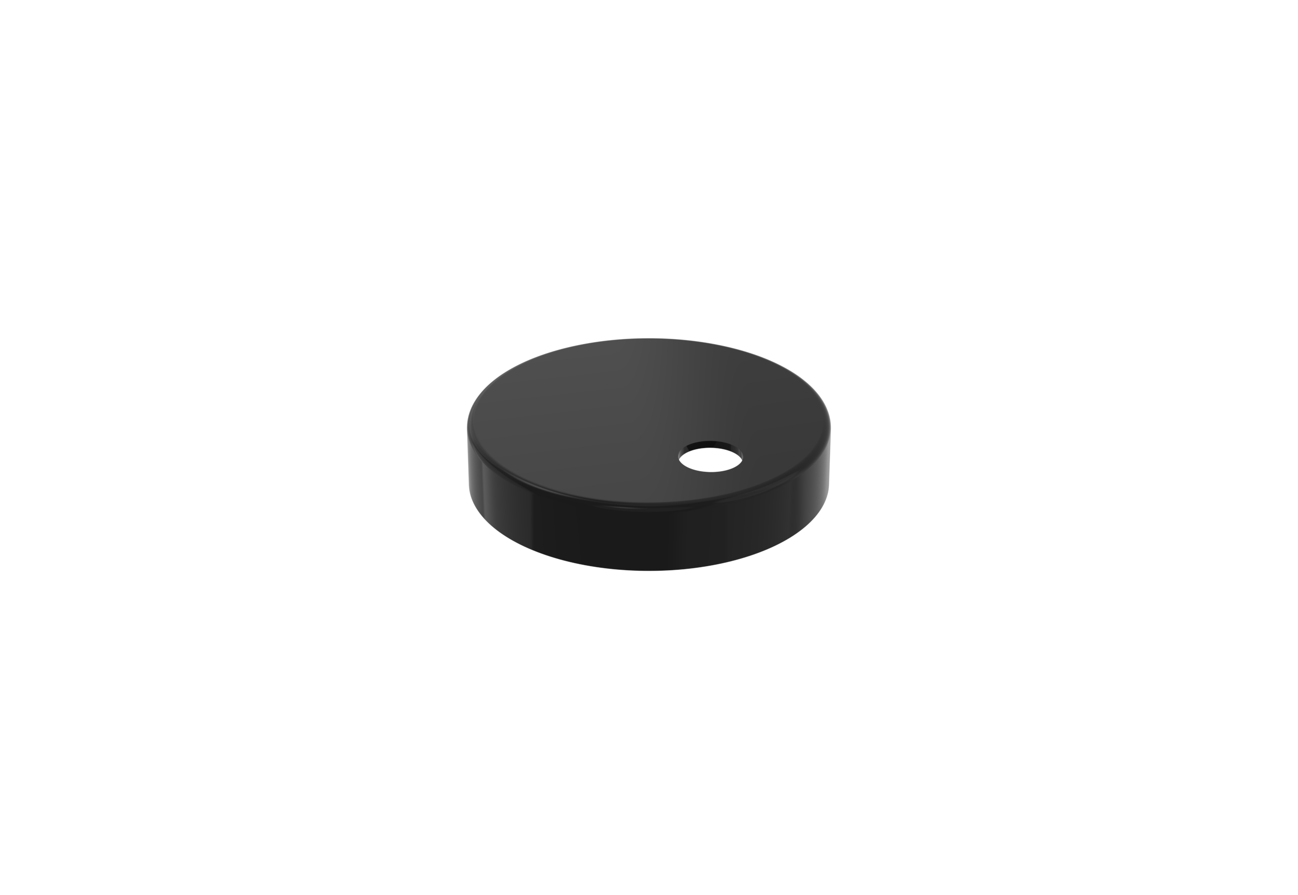 Toilet seat hinge cover - Matte Black