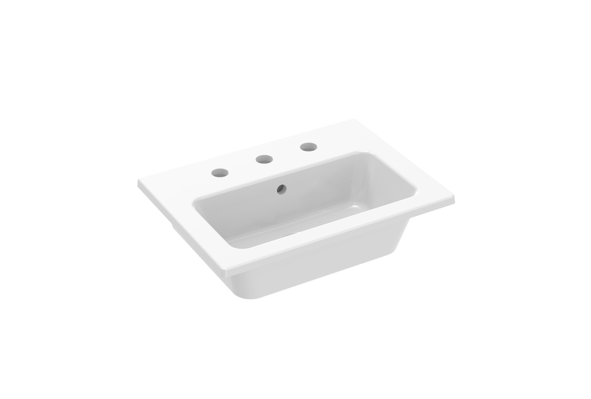 UNI 50x36cm washbasin 3TH