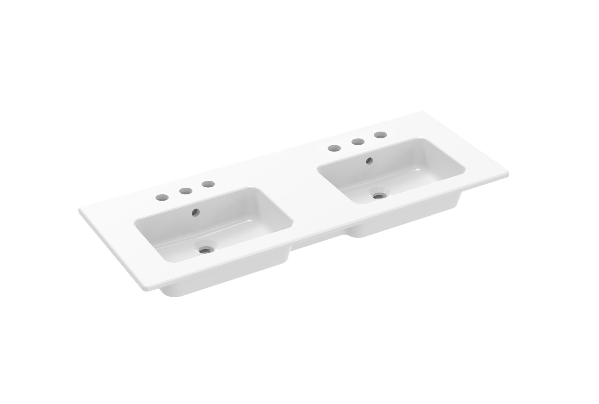 UNI 120x47cm 2 bowl washbasin 3TH