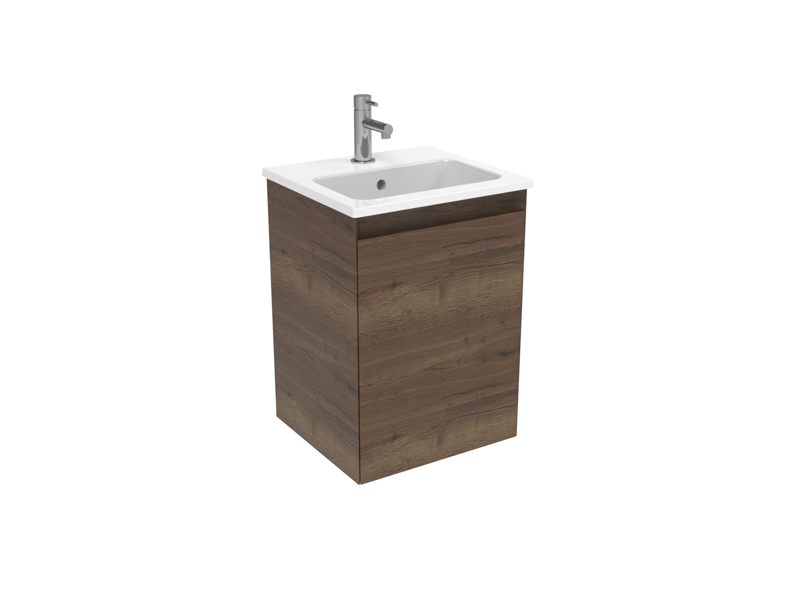 UNI 40cm 1 door wall hung unit - English Oak