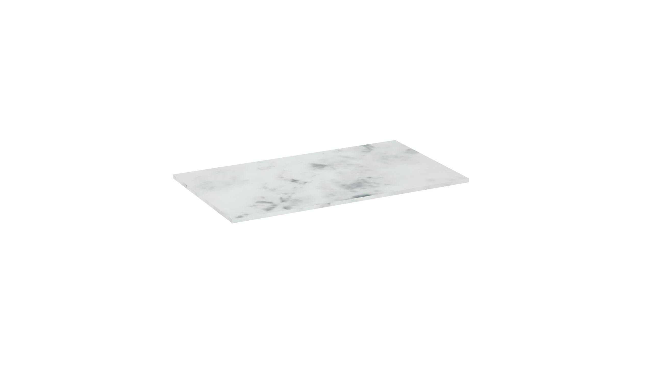 UNI 80cm countertop - Matte Carrara White - 12mm