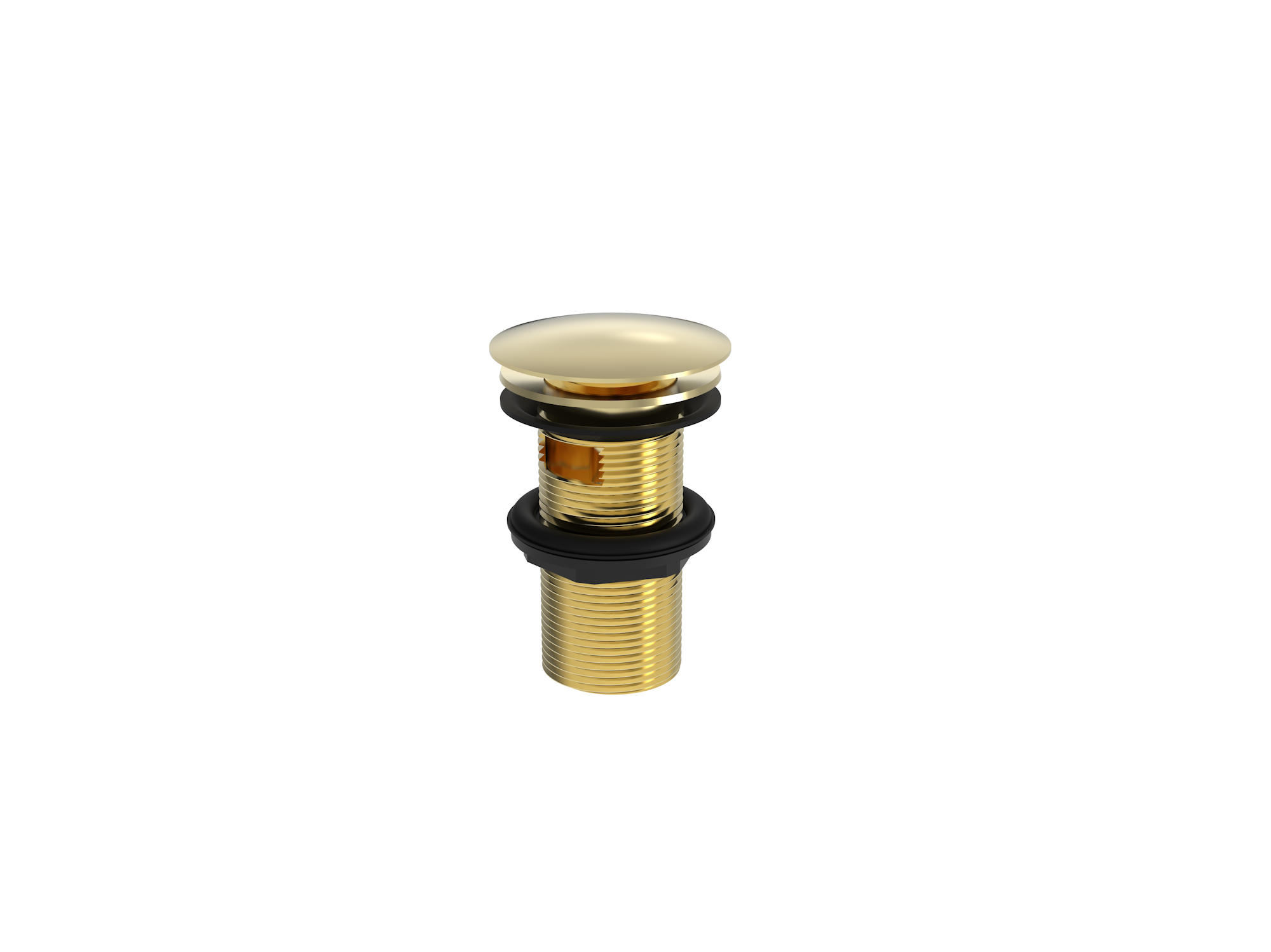 1 1/4" round clicker slotted waste - Brushed Brass