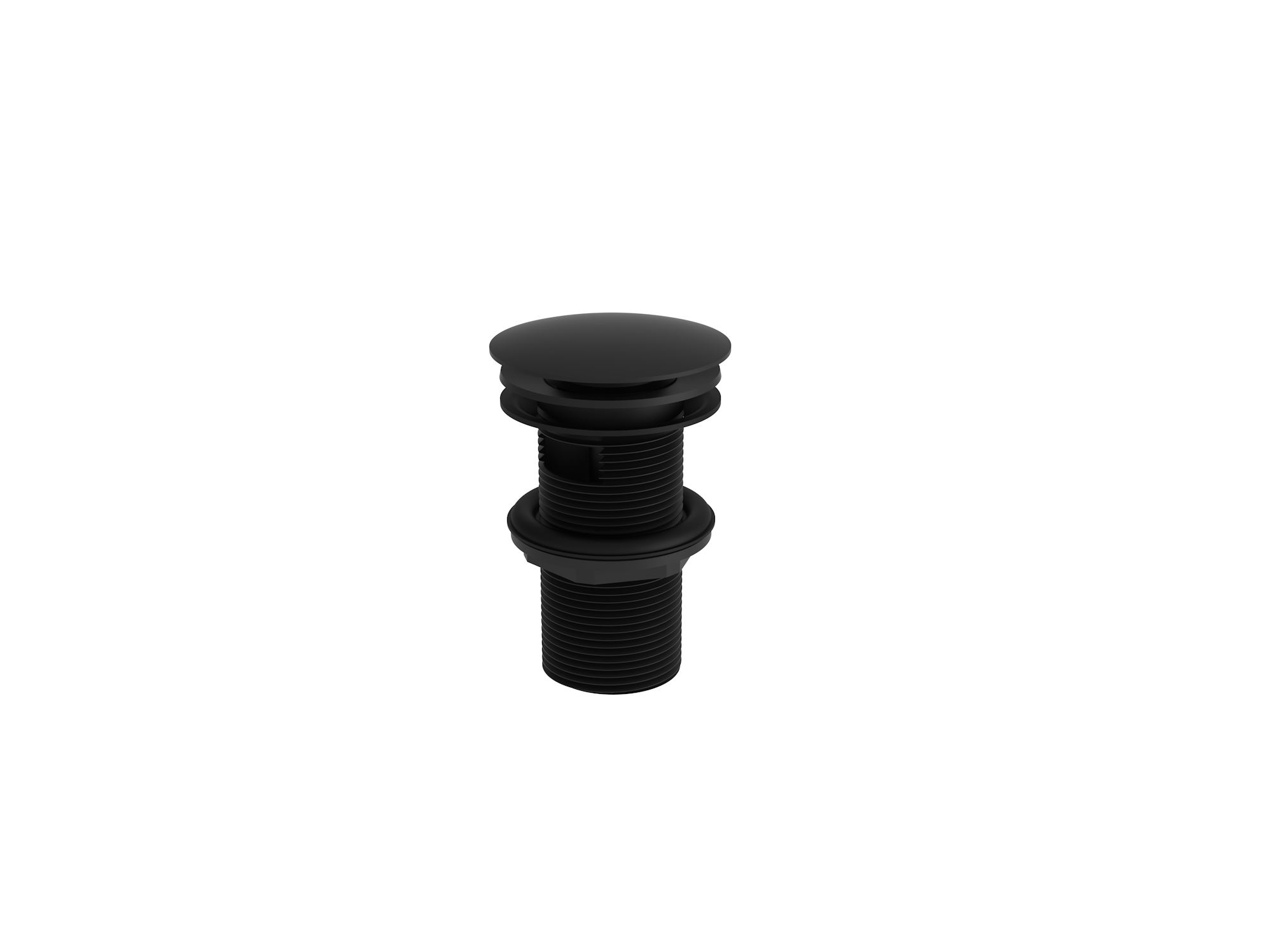 1 1/4" round clicker slotted waste - Matte Black