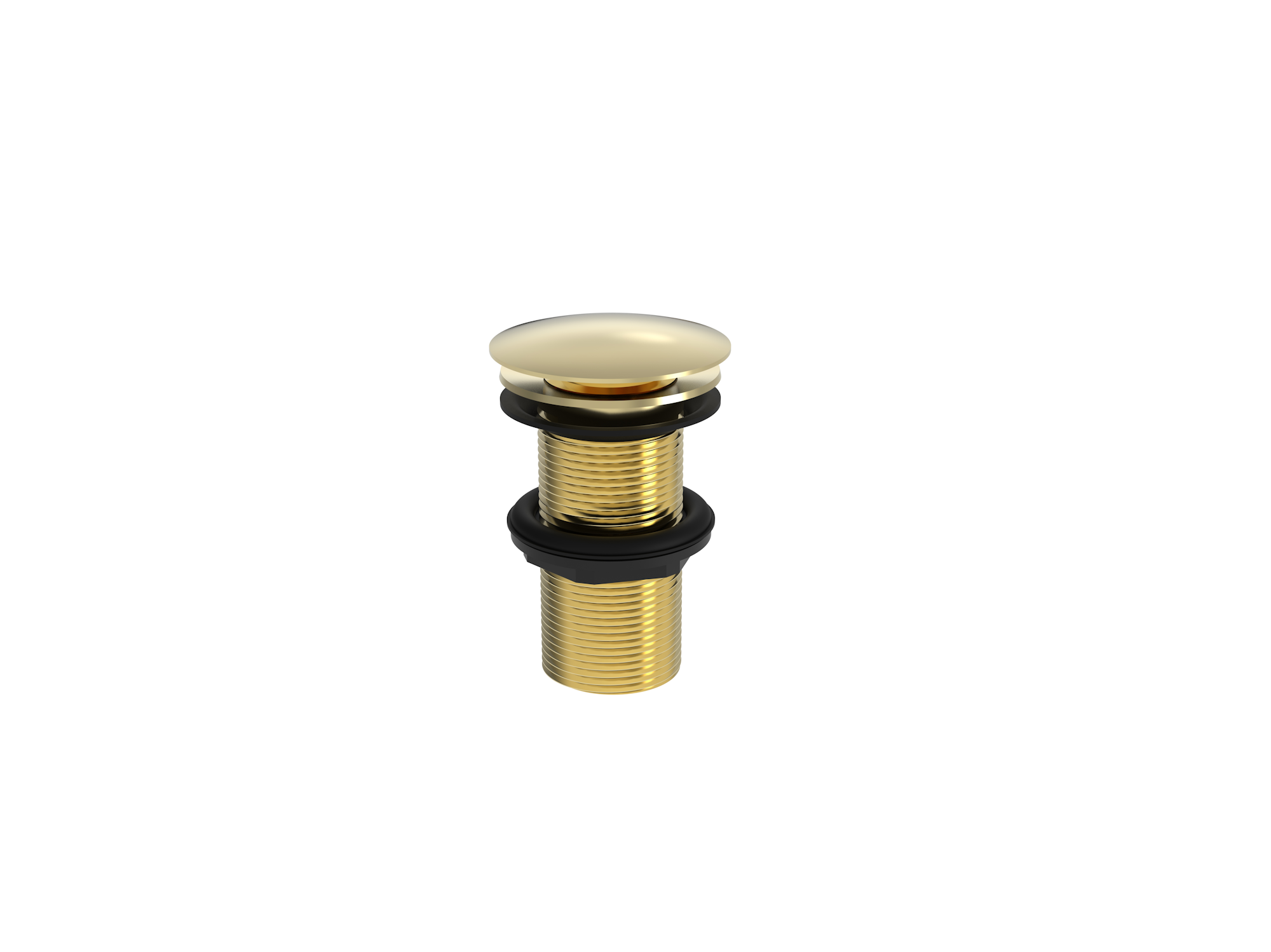 1 1/4" round clicker unslotted waste - Brushed Brass