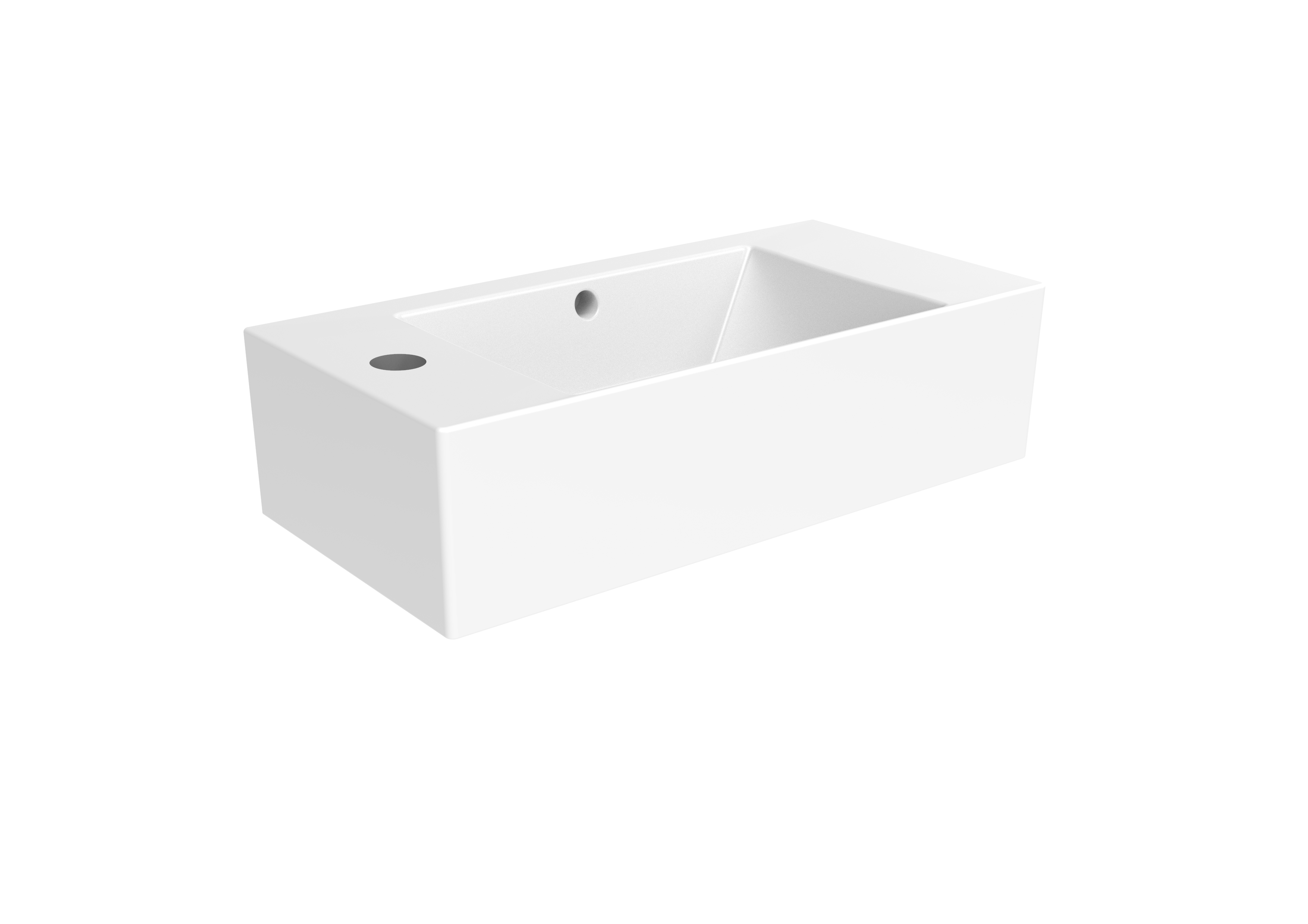 MATTEO 51x25cm washbasin left tap hole