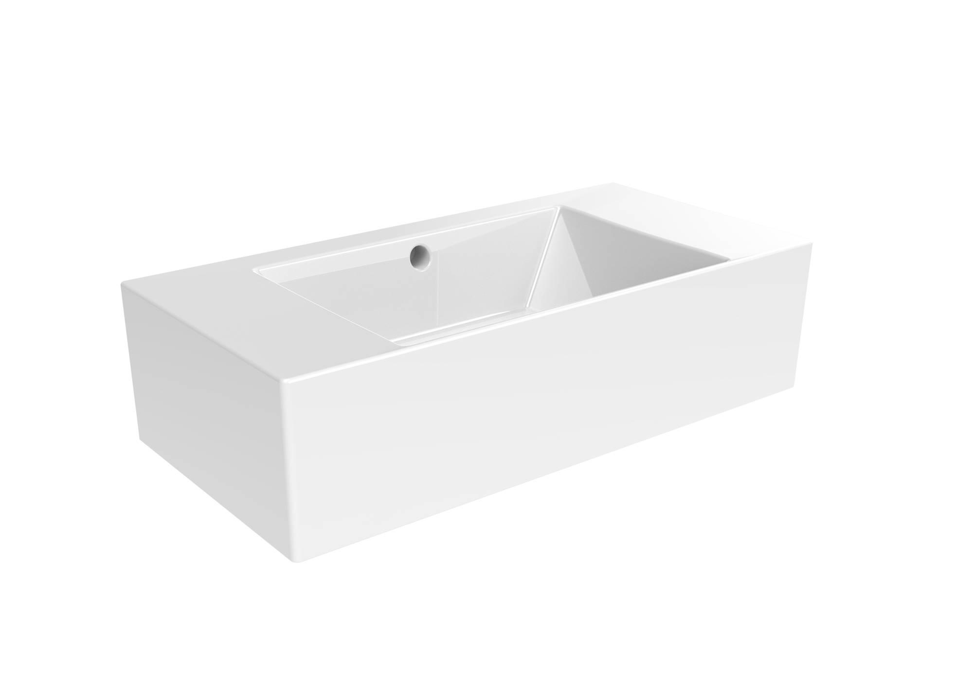 MATTEO 51x25cm washbasin 0TH - Gloss White