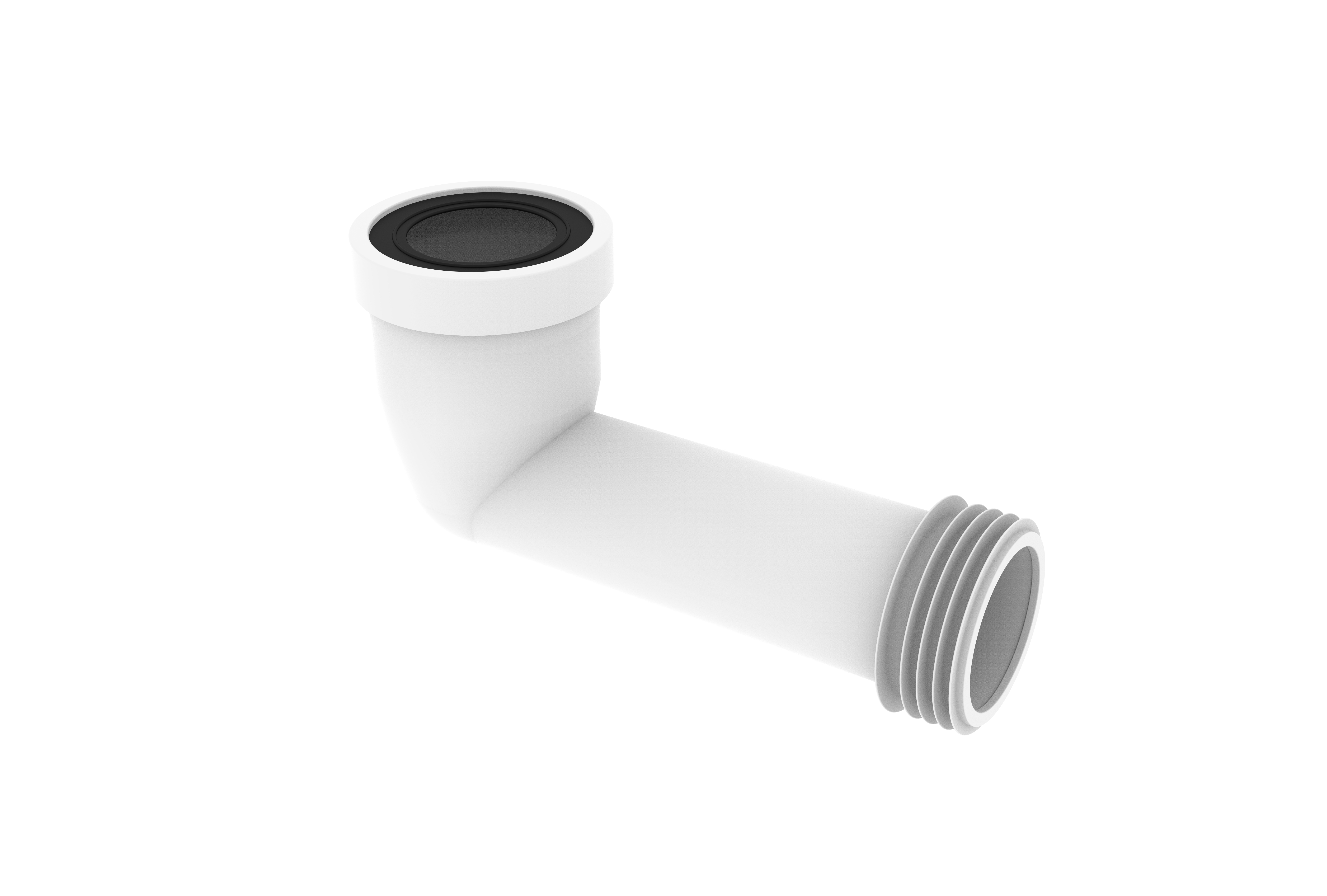 McAlpine 90° bend adjustable length extended inlet rigid WC connector (for AIR77 & AIRCC77)
