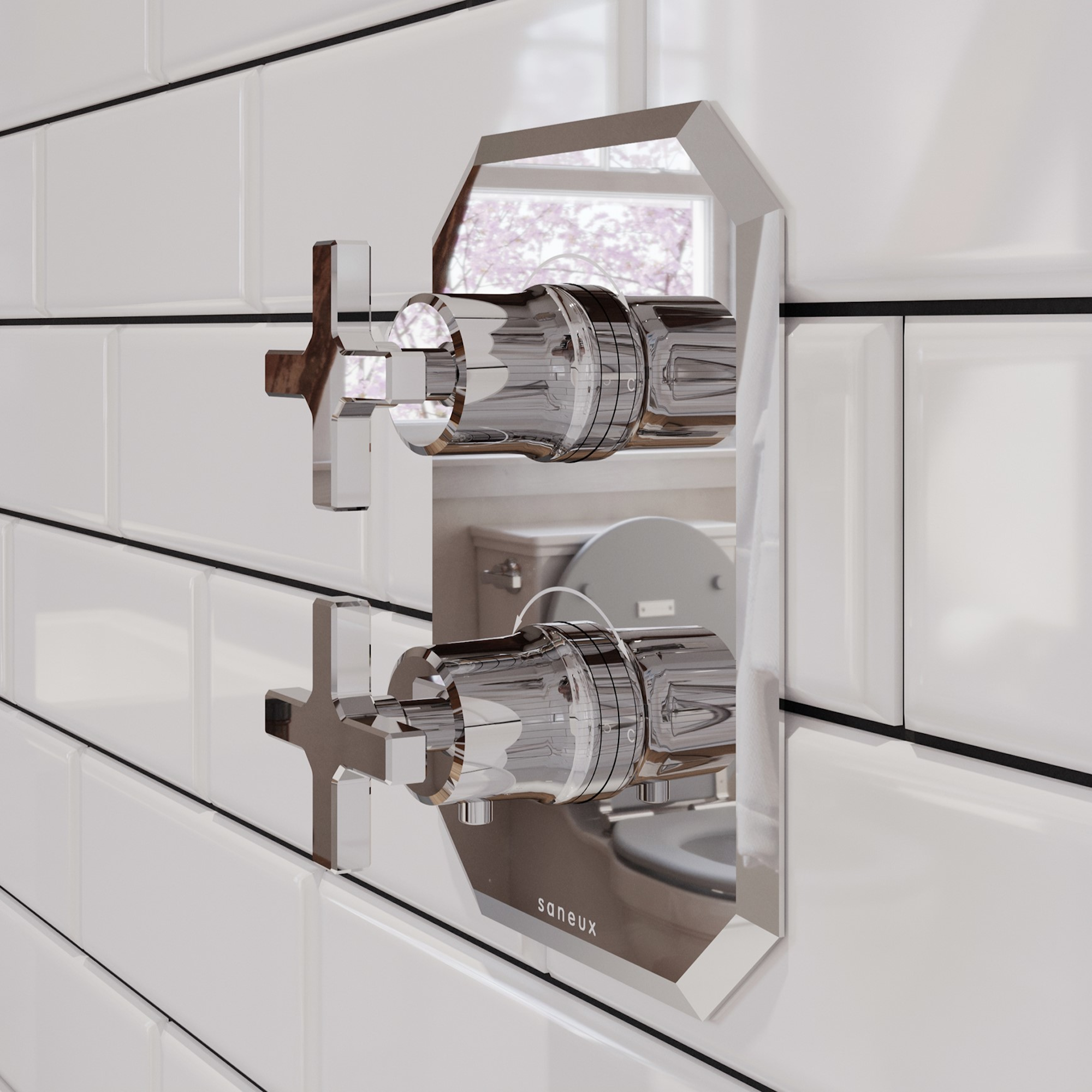 Saneux Cromwell Concealed Shower Valve Cross Handles
