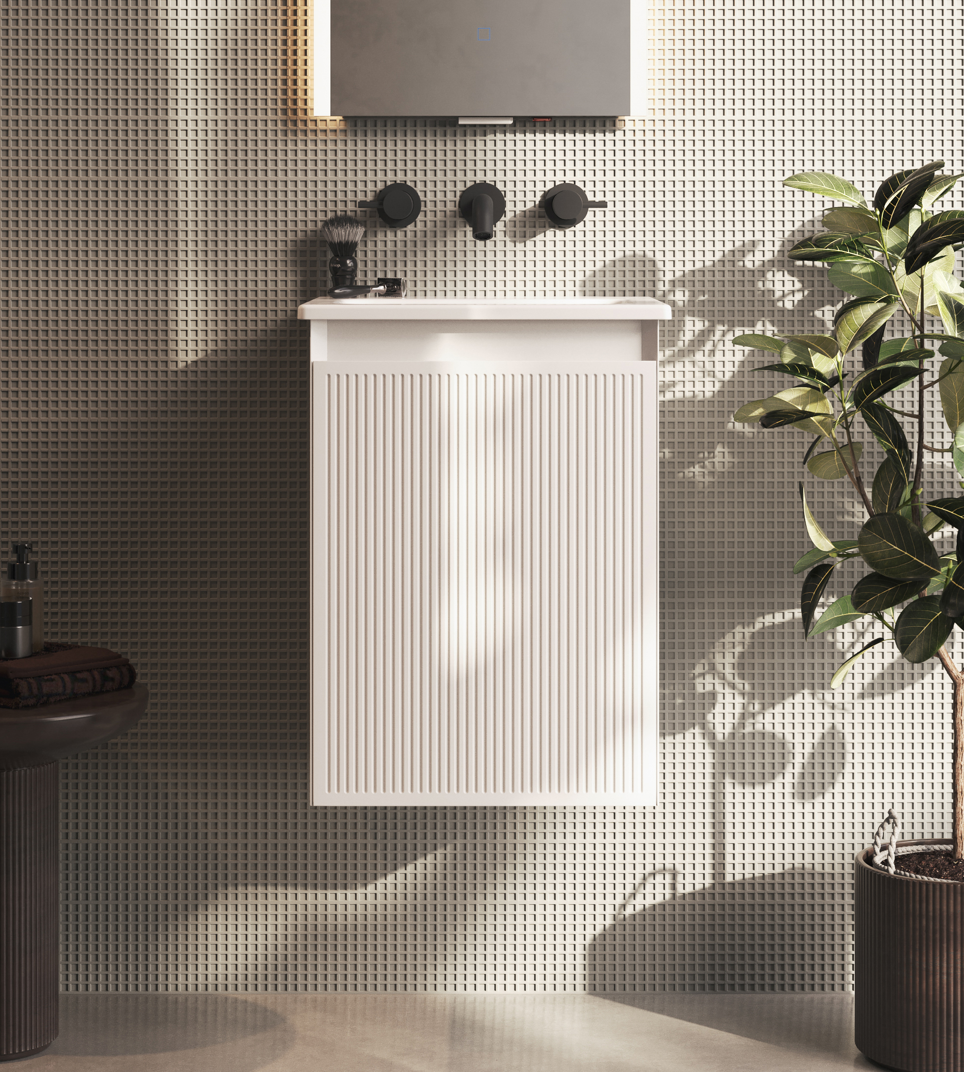 Saneux Monument 40cm Basin Unit matte white
