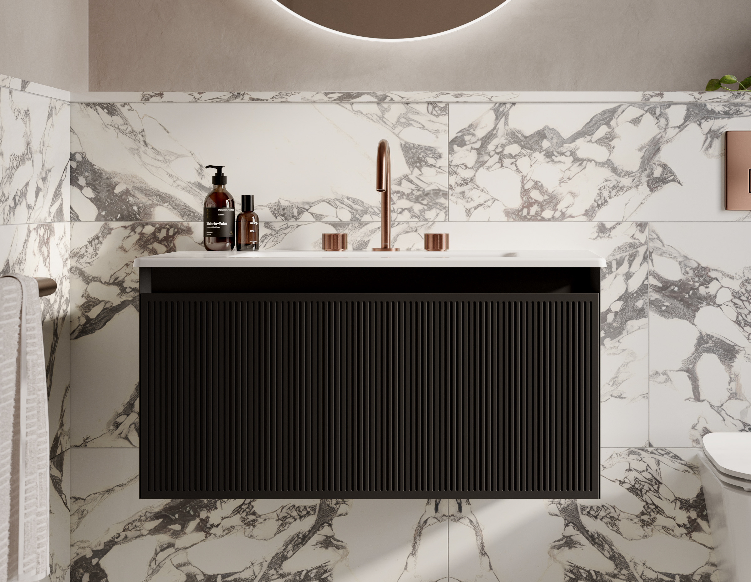 Saneux Monument 80cm Basin Unit matte black